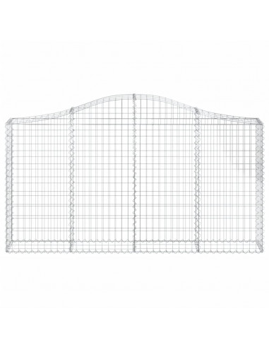 Cesti Gabbioni ad Arco 2 pz 200x30x100/120 cm Ferro Zincato