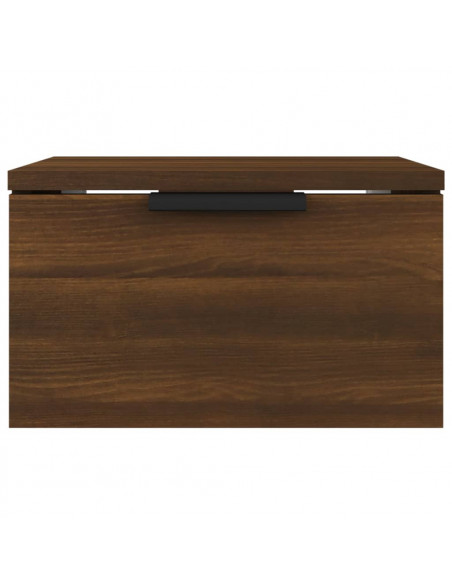 Comodino a Muro Rovere Marrone 34x30x20 cm