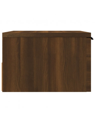 Comodino a Muro Rovere Marrone 34x30x20 cm