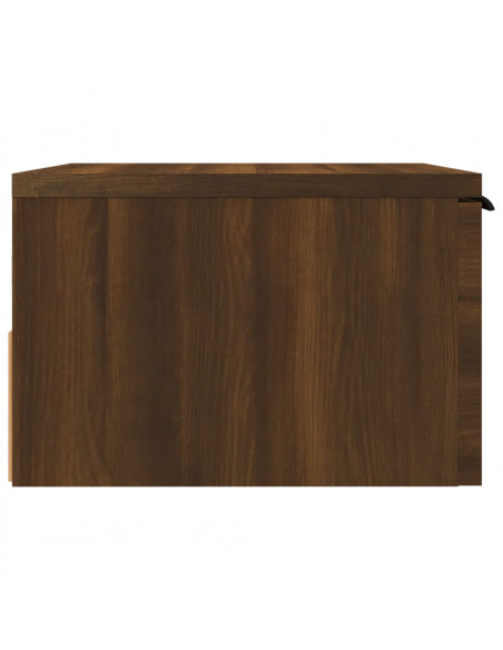 Comodino a Muro Rovere Marrone 34x30x20 cm