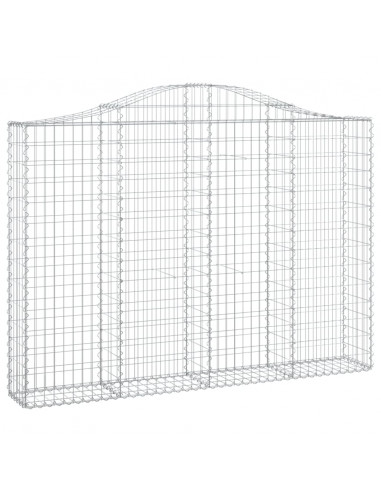 Cesti Gabbioni ad Arco 3 pz 200x30x140/160 cm Ferro Zincato