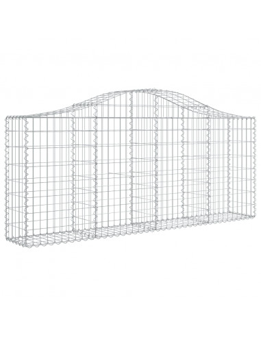 Cesti Gabbioni ad Arco 18 pz 200x30x80/100 cm Ferro Zincato