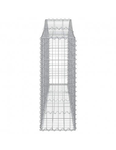 Cesti Gabbioni ad Arco 18 pz 200x30x80/100 cm Ferro Zincato