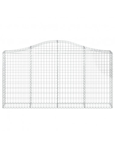 Cesti Gabbioni ad Arco 18 pz 200x30x100/120 cm Ferro Zincato