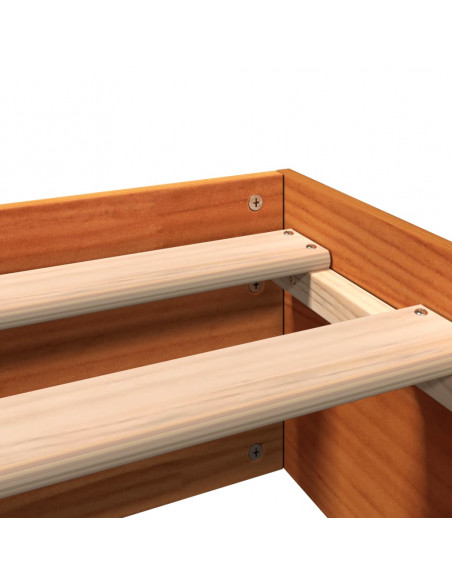 Giroletto Marrone Cera 90x190 cm in Legno Massello di Pino