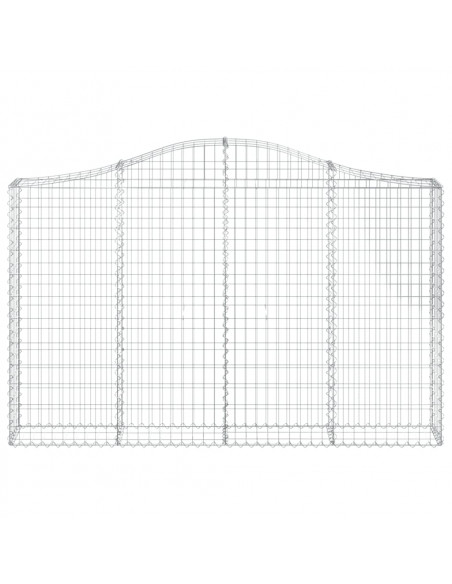 Cesti Gabbioni ad Arco 13 pz 200x30x120/140 cm Ferro Zincato
