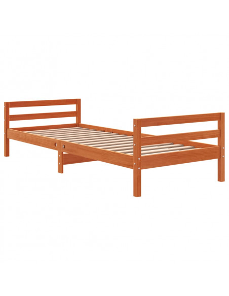 Giroletto Marrone Cera 90x200 cm in Legno Massello di Pino