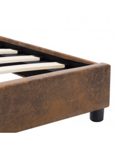 Giroletto Marrone in Similpelle Scamosciata 90x200 cm