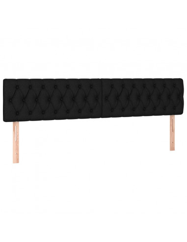 Testiere 2 pz Nero 100 x 7 x 78/88 cm in Tessuto