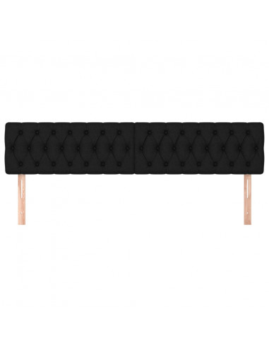 Testiere 2 pz Nero 100 x 7 x 78/88 cm in Tessuto