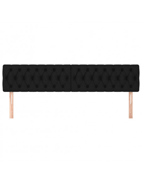Testiere 2 pz Nero 100 x 7 x 78/88 cm in Tessuto