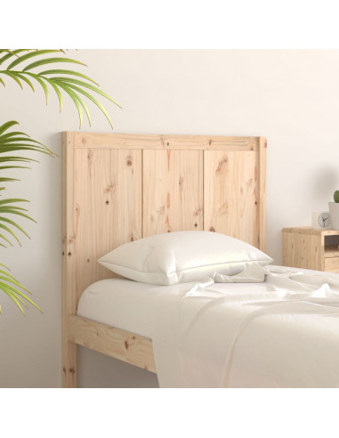 Testiera per Letto 105,5x4x100 cm in Legno Massello di Pino
