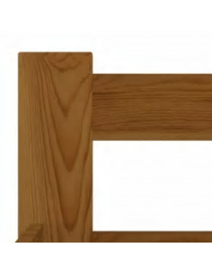 Giroletto Marrone Miele in Legno Massello di Pino 160x200 cm