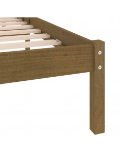 Giroletto Marrone Miele in Legno Massello di Pino 200x200 cm