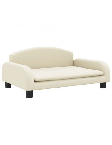 Divano per Bambini Crema 70x45x30 cm in Similpelle