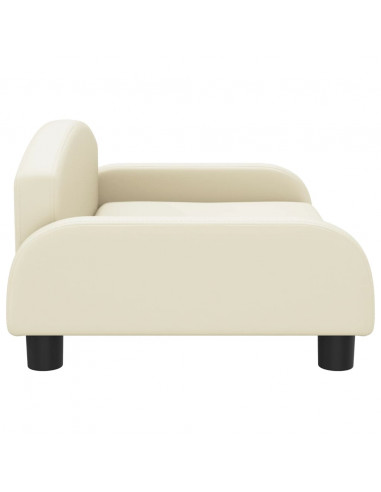 Divano per Bambini Crema 70x45x30 cm in Similpelle