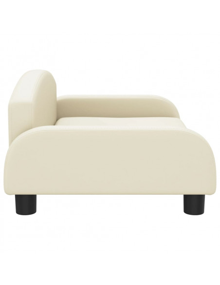 Divano per Bambini Crema 70x45x30 cm in Similpelle
