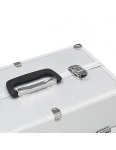 Valigia per Cosmetici 38x23x34 cm Argento in Alluminio