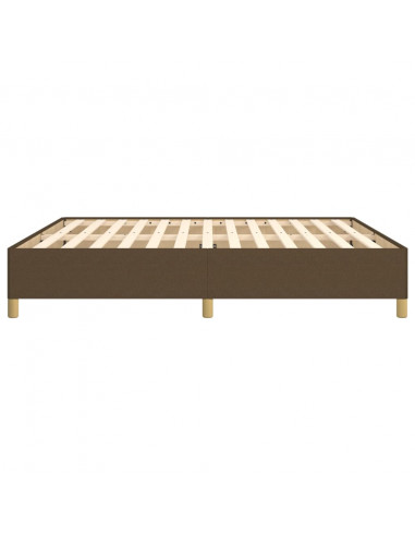 Giroletto senza Materasso Marrone Scuro 160x200 cm Tessuto