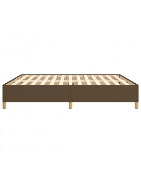 Giroletto senza Materasso Marrone Scuro 160x200 cm Tessuto