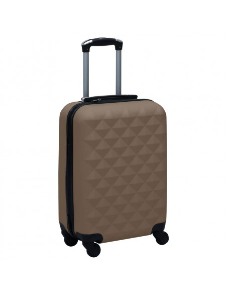 Trolley a Custodia Rigida Marrone in ABS