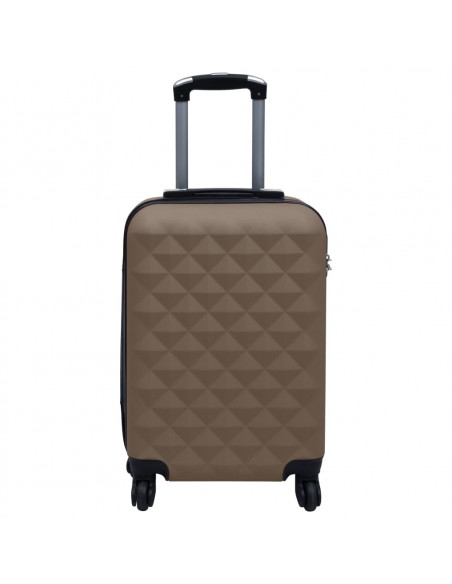 Trolley a Custodia Rigida Marrone in ABS