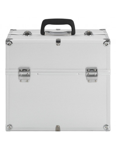 Valigia per Cosmetici 38x23x34 cm Argento in Alluminio