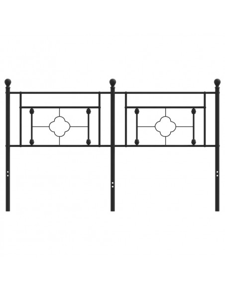 Testiera in Metallo Nero 160 cm
