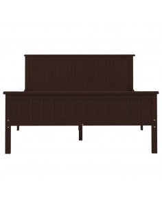 Giroletto Marrone Scuro in Legno Massello di Pino 160x200 cm