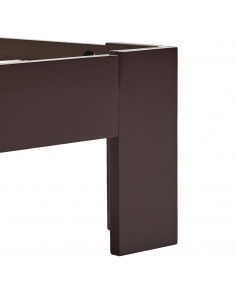 Giroletto Marrone Scuro in Legno Massello di Pino 160x200 cm