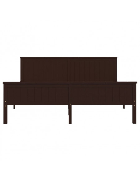 Giroletto Marrone Scuro in Legno Massello di Pino 180x200 cm