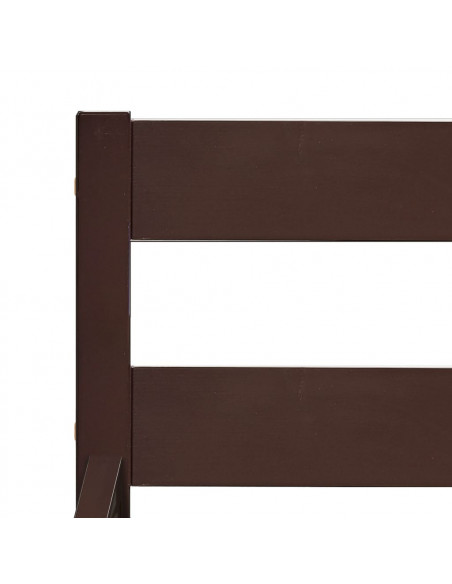 Giroletto Marrone Scuro in Legno Massello di Pino 90x200 cm