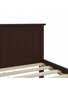 Giroletto Marrone Scuro in Legno Massello di Pino 90x200 cm