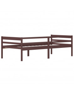 Giroletto Marrone Scuro in Legno Massello di Pino 90x200 cm