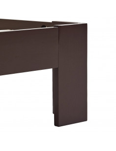 Giroletto Marrone Scuro in Legno Massello di Pino 90x200 cm