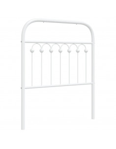 Testiera in Metallo Bianco 80 cm 2