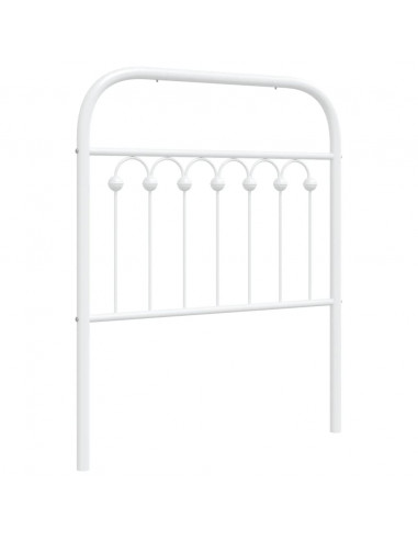 Testiera in Metallo Bianco 80 cm