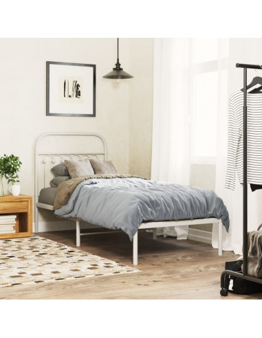 Testiera in Metallo Bianco 80 cm