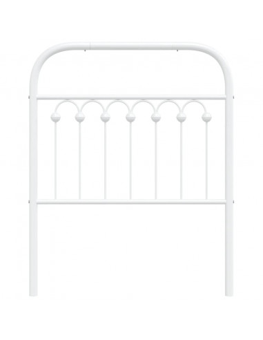 Testiera in Metallo Bianco 80 cm