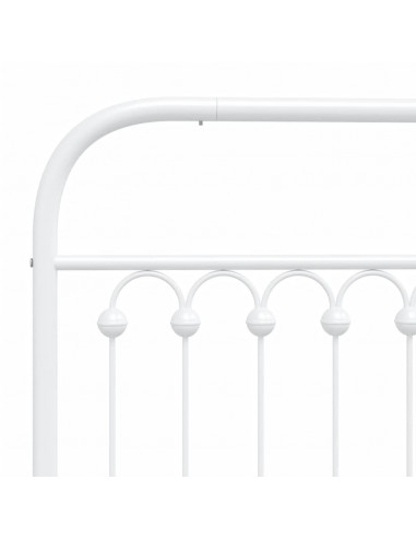 Testiera in Metallo Bianco 80 cm