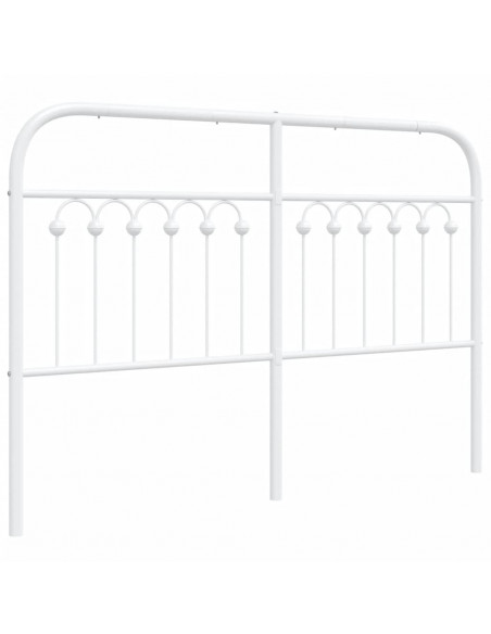 Testiera in Metallo Bianco 135 cm