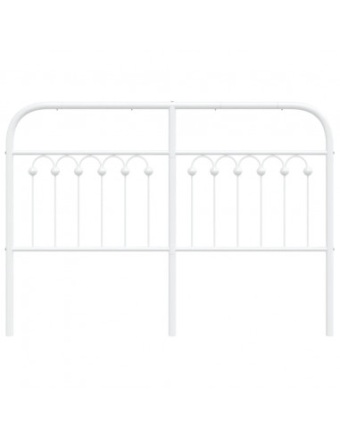 Testiera in Metallo Bianco 135 cm