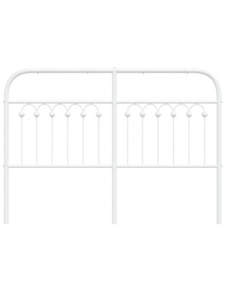 Testiera in Metallo Bianco 135 cm