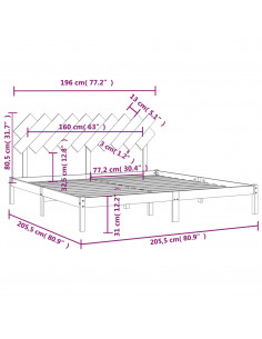 Giroletto Miele 200x200 cm in Legno Massello