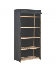 Armadio Grigio 79x40x170 cm in Tessuto 2