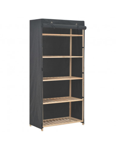 Armadio Grigio 79x40x170 cm in Tessuto