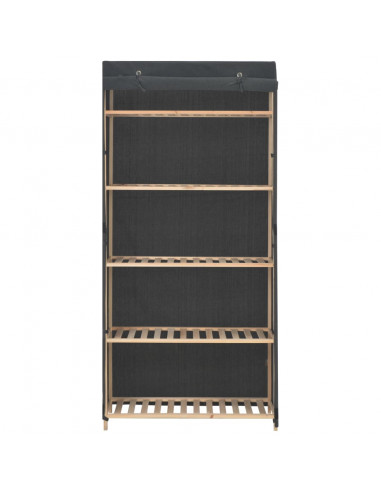 Armadio Grigio 79x40x170 cm in Tessuto