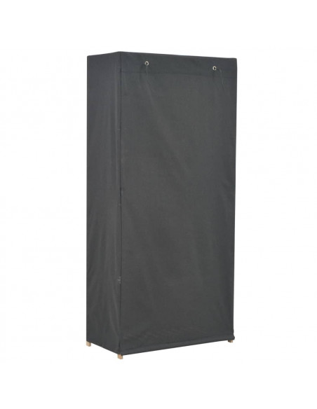 Armadio Grigio 79x40x170 cm in Tessuto