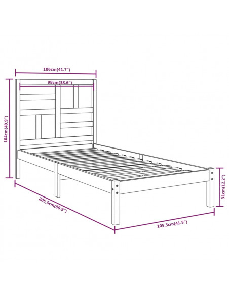 Giroletto Miele in Legno Massello 100x200 cm