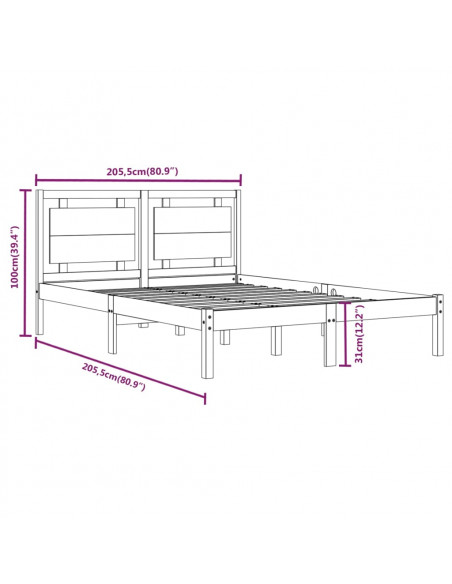 Giroletto Miele in Legno Massello 200x200 cm